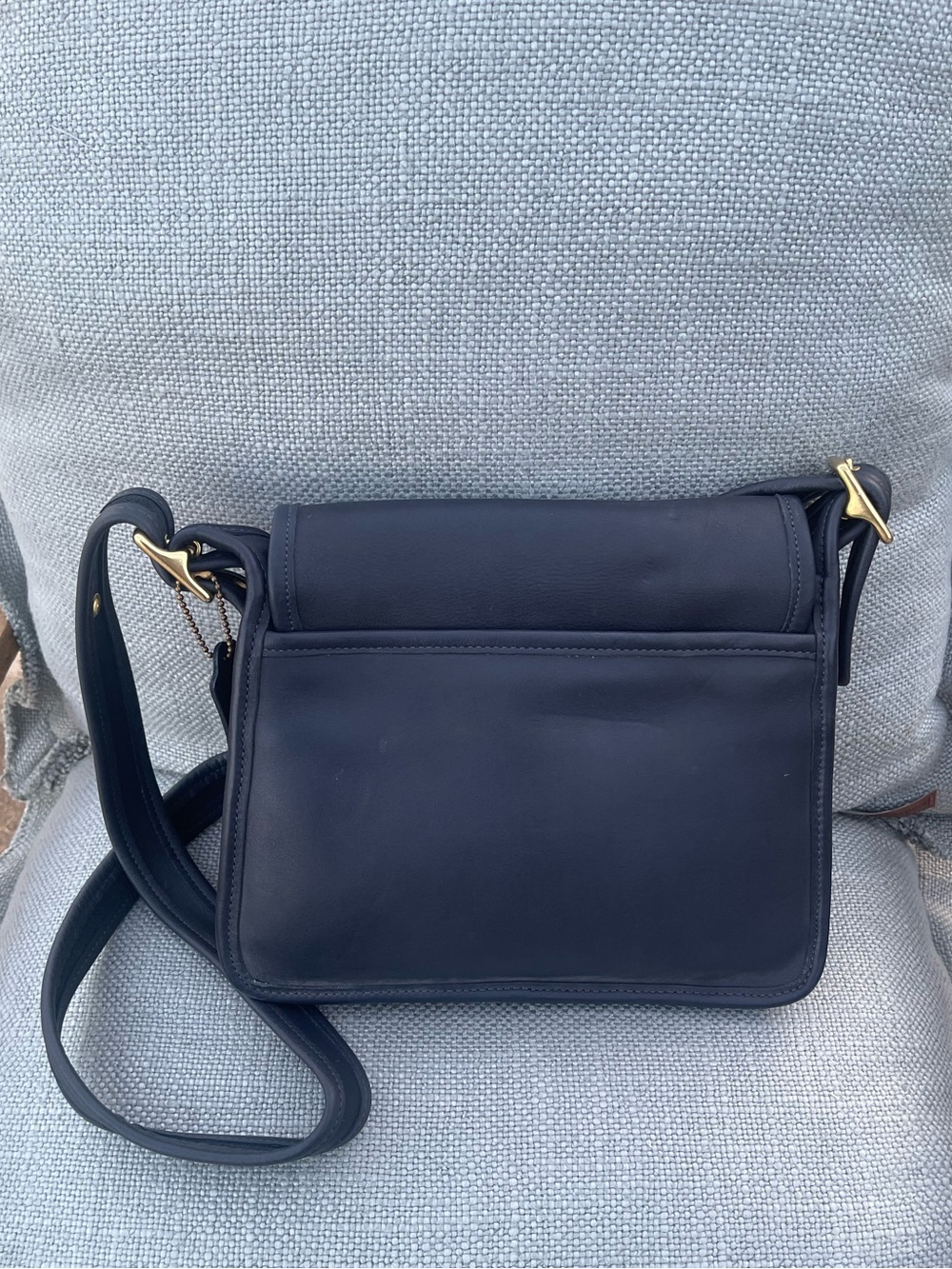 ✨ Vintage Coach Rambler's Legacy Bag Style 9061 Navy Blue - Pristine Condition ✨ - Picture 9 of 10